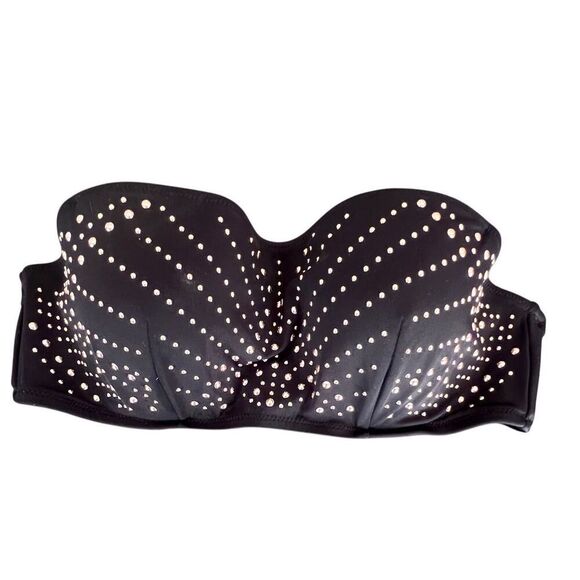 Shade Shore Bikini Top Swim Suit Metallic Studded Studs size 36B - Picture 2 of 7